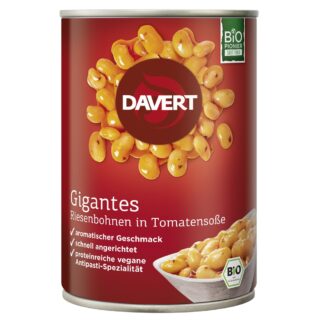 Fasole Bio Uriasa in Sos de Rosii Conserva Davert 400 g