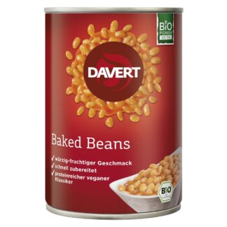 Fasole Bio in Sos de Rosii Conserva Davert 400 g