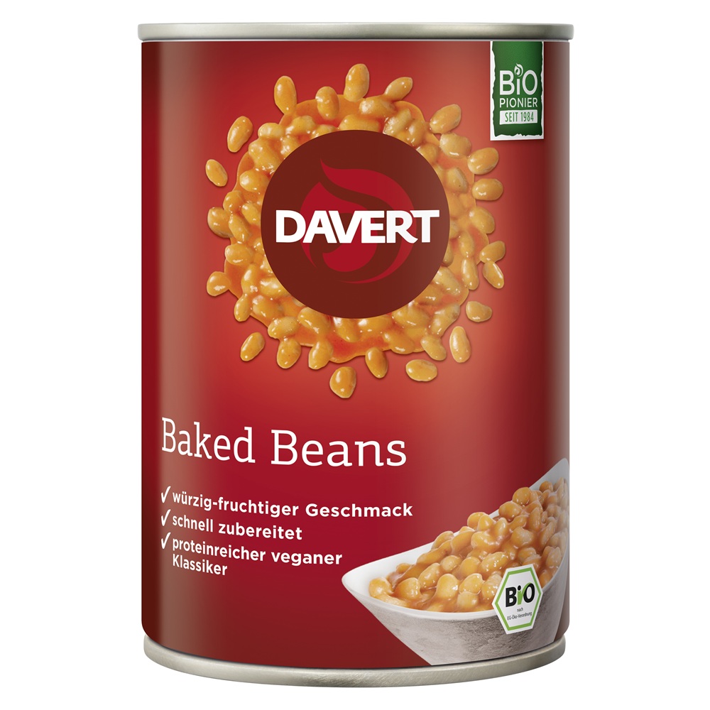 Fasole Bio in Sos de Rosii Conserva Davert 400 g Fasole Bio in Sos de Rosii Conserva Davert 400 g
