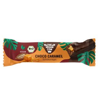 Baton Bio Vegan cu Ciocolata si Caramel The Vegan Cow 40 g
