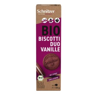 Biscuiti Bio Biscotti Duo Vanilie Vegan Fara Gluten Schnitzer 130 g