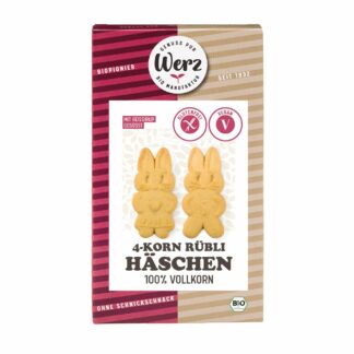 Biscuiti Vegani Bio Fara Gluten Iepurasi Werz 125 g