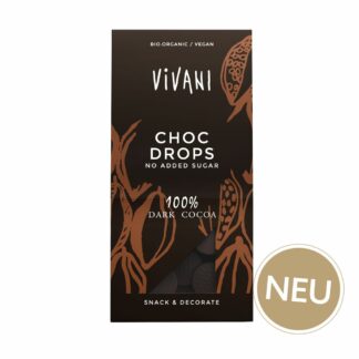 Bomboane de Cicolata Bio Vegane Fara Zahar Choc Drops Vivani 100 g