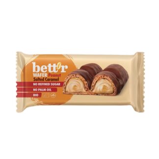 Napolitana Bio cu Umplutura de Crema de Arahide si Caramel Sarat Bettr 33 g