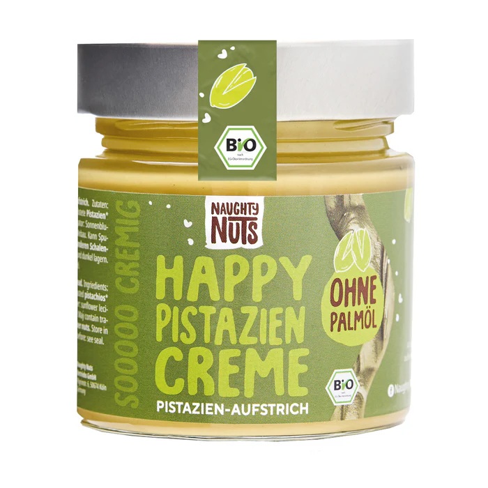 Crema Bio Vegana de Fistic Happy Pistachio Naughty Nuts 250 g