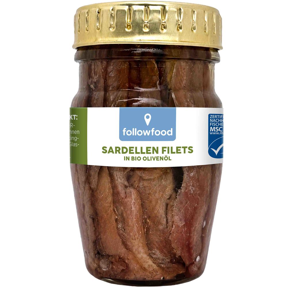 Sardine File in Ulei de Masline Borcan Followfood 80 g Sardine File in Ulei de Masline Borcan Followfood 80 g