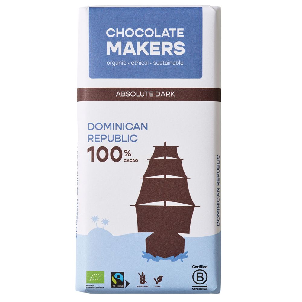 Ciocolata Neagra Bio Dominican Republic 100% Chocolate Makers 80 g