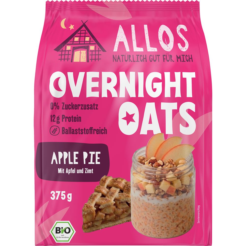 Mix Bio Overnight Oat Apple Pie Allos 375 g